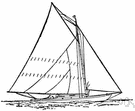 Raceabout - a small sloop having the keep of a knockabout but with finer lines and carrying more sail
