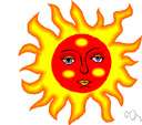 sun - the star that is the source of light and heat for the planets in the solar system