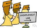 unemployment - the state of being unemployed or not having a job