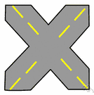 cross street - a street intersecting a main street (usually at right angles) and continuing on both sides of it