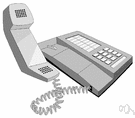 French telephone - telephone set with the mouthpiece and earpiece mounted on a single handle