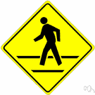 zebra crossing - street crossing where pedestrians have right of way