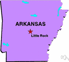 Little Rock - the state capital and largest city of Arkansas in the central part of Arkansas on the Arkansas River