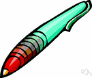 ballpoint - a pen that has a small metal ball as the point of transfer of ink to paper