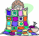 Afghan - a blanket knitted or crocheted in strips or squares