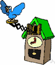 cuckoo clock - clock that announces the hours with a sound like the call of the cuckoo