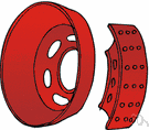 skid - a restraint provided when the brake linings are moved hydraulically against the brake drum to retard the wheel's rotation