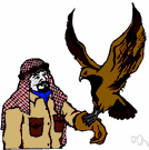 hawker - a person who breeds and trains hawks and who follows the sport of falconry