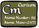 CM - a radioactive transuranic metallic element