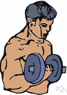 muscleman - someone who does special exercises to develop a brawny musculature