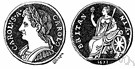 halfpenny - an English coin worth half a penny