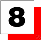 eighter - the cardinal number that is the sum of seven and one