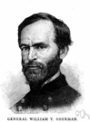 William Tecumseh Sherman - United States general who was commander of all Union troops in the West