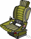 bucket seat - a low single seat as in cars or planes