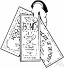 bond - a certificate of debt (usually interest-bearing or discounted) that is issued by a government or corporation in order to raise money