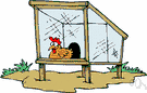 henhouse - a farm building for housing poultry