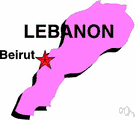 Lebanon - an Asian republic at east end of Mediterranean