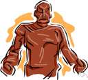 golem - (Jewish folklore) an artificially created human being that is given life by supernatural means