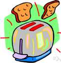 toaster - a kitchen appliance (usually electric) for toasting bread