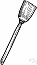 broom handle - the handle of a broom