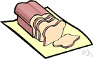 loaf of bread - a shaped mass of baked bread that is usually sliced before eating