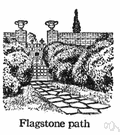 flagstone - stratified stone that splits into pieces suitable as paving stones