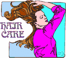 hair care - care for the hair: the activity of washing or cutting or curling or arranging the hair