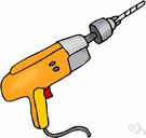 electric drill - a rotating power drill powered by an electric motor