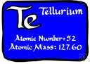 tellurium - a brittle silver-white metalloid element that is related to selenium and sulfur