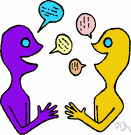 dialog - a conversation between two persons