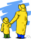 oilskin - a macintosh made from cotton fabric treated with oil and pigment to make it waterproof