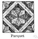 parquet floor - a floor made of parquetry
