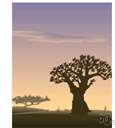 savannah - a flat grassland in tropical or subtropical regions