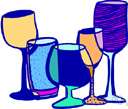 glassware - an article of tableware made of glass