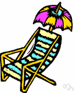 beach chair - a folding chair for use outdoors
