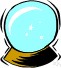 crystal ball - a glass or crystal globe used in crystal gazing by fortunetellers