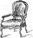 fauteuil - an upholstered armchair