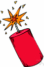 firecracker - firework consisting of a small explosive charge and fuse in a heavy paper casing