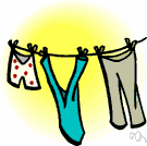 laundry - garments or white goods that can be cleaned by laundering