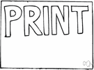 printing - text handwritten in the style of printed matter