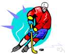 hockey player - an athlete who plays hockey