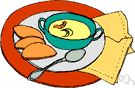 soup - liquid food especially of meat or fish or vegetable stock often containing pieces of solid food