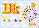 Bk - a radioactive transuranic element