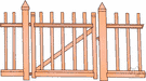 gate - a movable barrier in a fence or wall