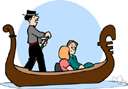 gondolier - a (Venetian) boatman who propels a gondola