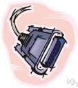 SCSI - interface consisting of a standard port between a computer and its peripherals that is used in some computers