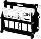 magazine rack - a rack for displaying magazines