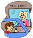 toll - a fee levied for the use of roads or bridges (used for maintenance)