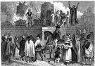 inquisition - a former tribunal of the Roman Catholic Church (1232-1820) created to discover and suppress heresy