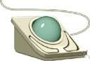 trackball - an electronic device consisting of a rotatable ball in a housing
